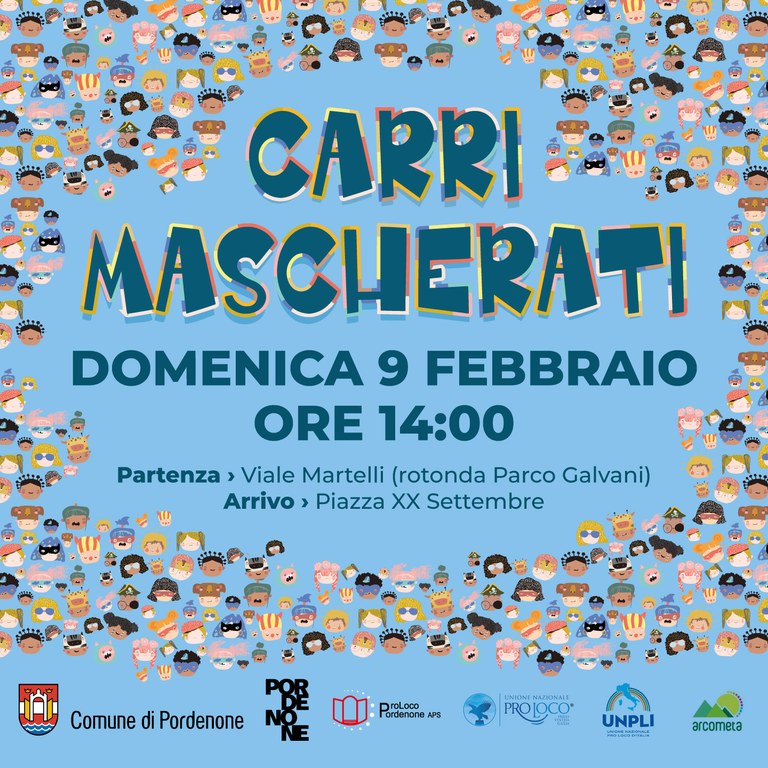 Banner carnevale a Pordenone 2025