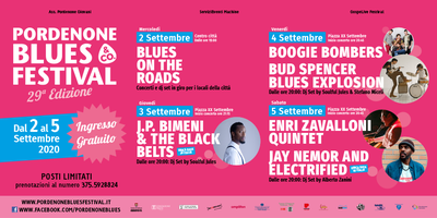 Un invito a fare uscire il blues che è in voi. Dal 2 al 5 settembre 2020 in centro città. #estateapordenone