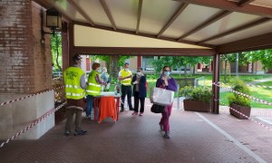 Protezione civile al mercato di Torre