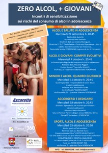 locandina "zero alcol, + giovani"